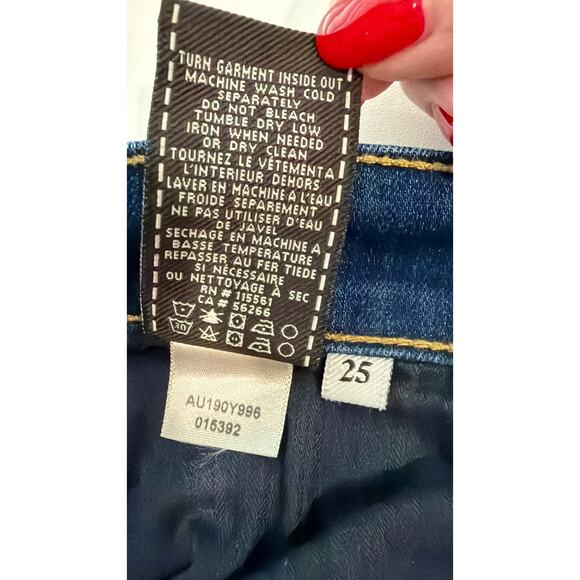 7 For All Mankind Straight Leg Jeans Dark Wash Women’s 25 - Picture 9 of 9
